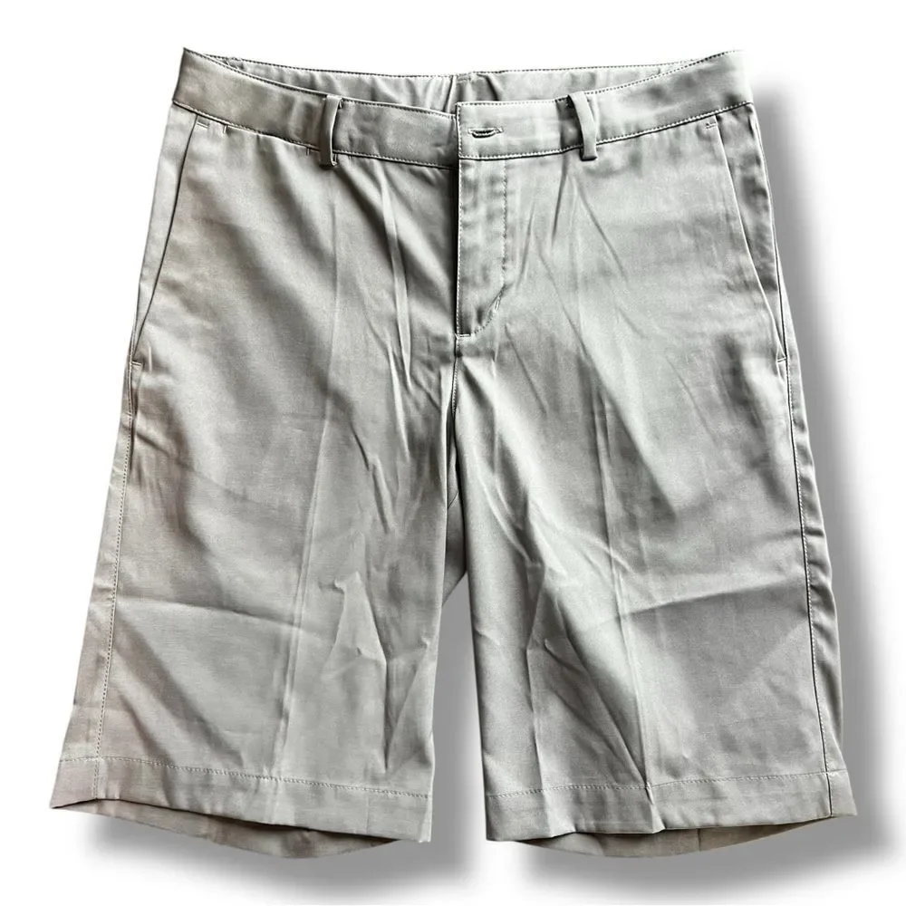 Nike Dri Fit Golf Gray Flat Front Youth Shorts Size L Casual Schoolcore Kidcore